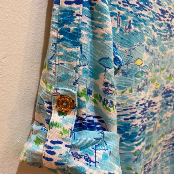 Lilly Pulitzer Beach Print Cotton Shift Dress - Picture 3 of 4